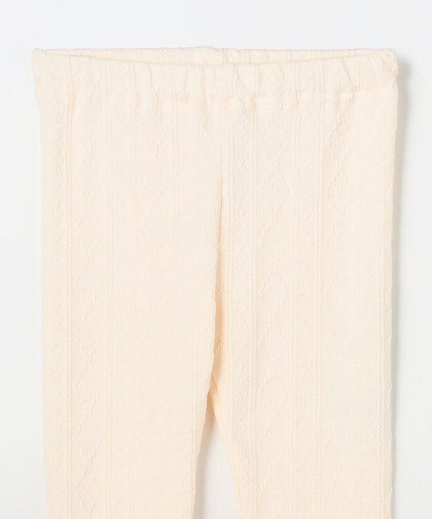 ANY KIDS ケーブル ジャガードレギンス エクリュ