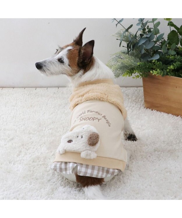 PET PARADISE スヌーピー 脇開きトレーナー 《ベージュ》 小型犬 ベージュ