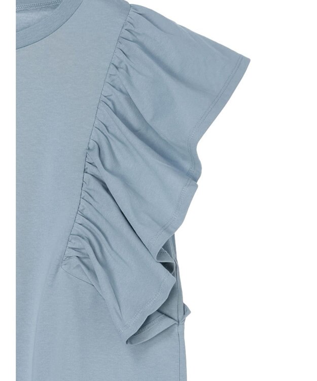 Green Parks ・ＳＵＧＡＲ　ＳＰＯＯＮ＜ＣＯＯＬ＞ラッフルスリーブＴＥＥ Sax