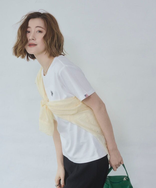 WEGO 【SMLサイズ展開】U.S. POLO ASSN.別注コンパクトTシャツ ホワイト