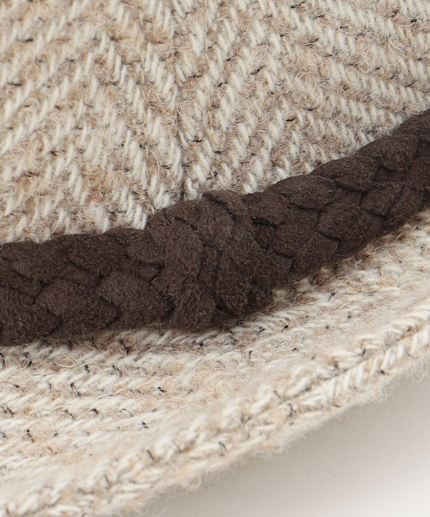JOSEPH ABBOUD 尾州産カシミヤブレンド×アルパカ混素材カシミヤブレンドアルパカヘリンボーン ハット ベージュ系7