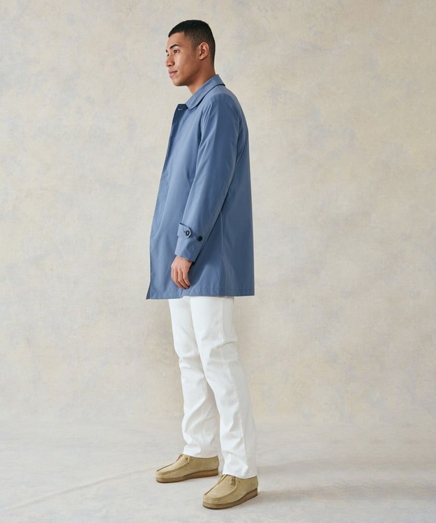 J.PRESS MEN テクニカルライトポプリン ドレスカーコート サックスブルー系