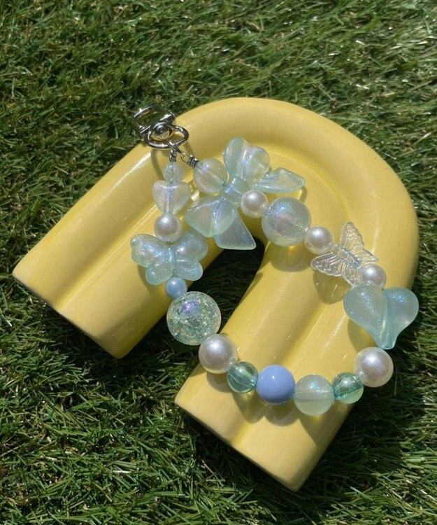 WEGO ビーズフープキーホルダーH ブルー