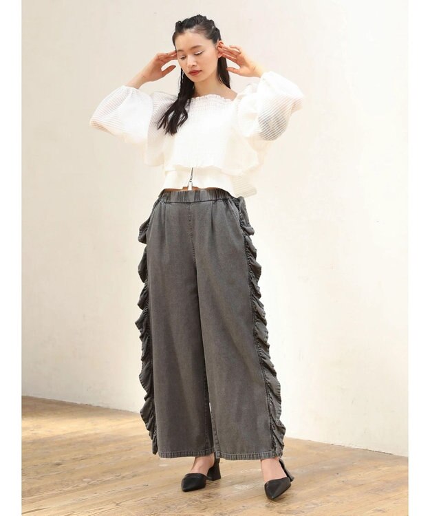 Green Parks ■ＥＳＣＡＲ　２ｗａｙ　シアーギンガムプルオーバー Off White