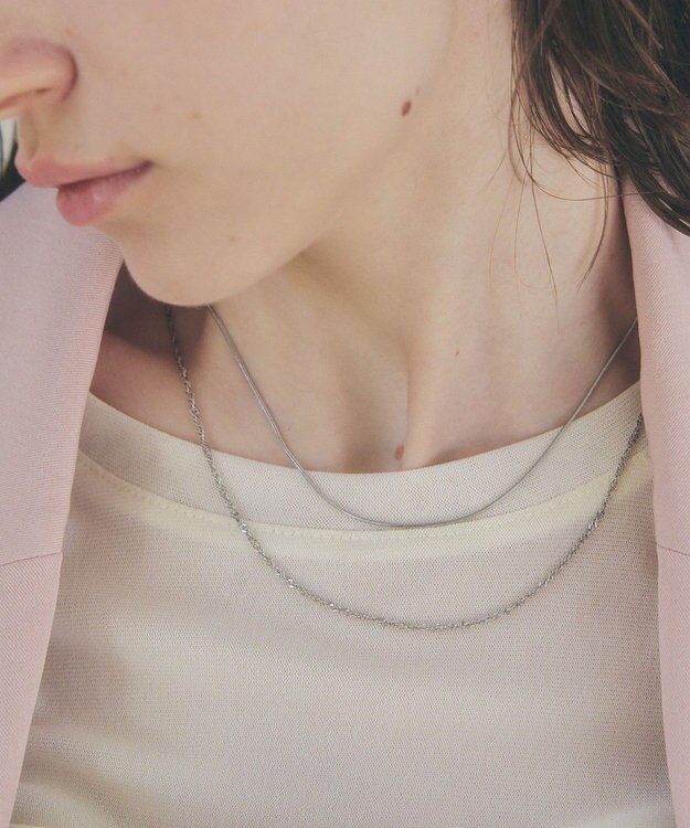YECCA VECCA 【2本SET】ステンレス2連ネックレス Silver