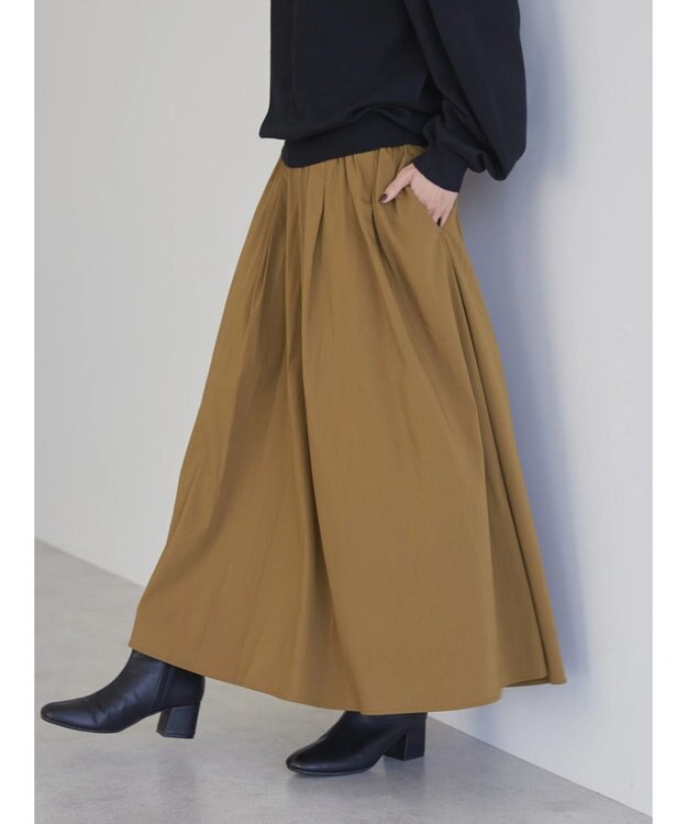 AMERICAN HOLIC ウエストタックフレアスカート Camel