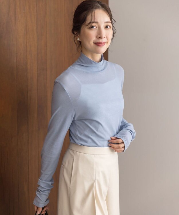 組曲 L ハイツイストシアー インナータートル ブルー系