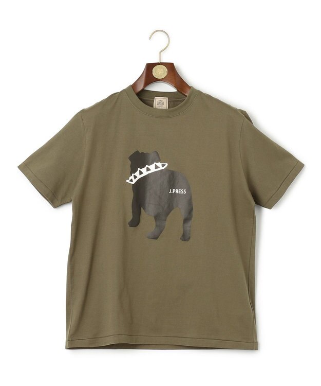 J.PRESS MEN 【UNISEX】バックブルTシャツ カーキ系