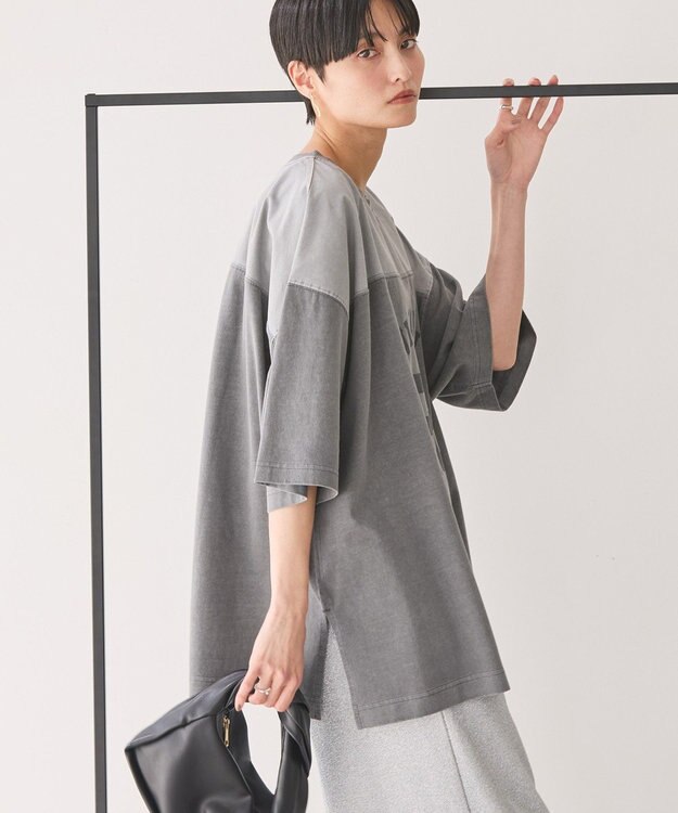 AMERICAN HOLIC ピグメント加工フットボールＴシャツ Charcoal Gray