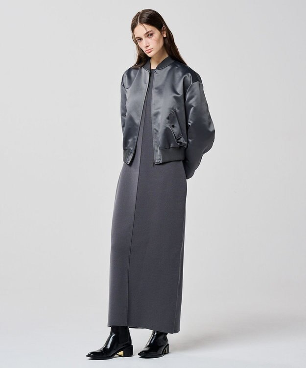 uncrave ラスターサテン ブルゾン（uncrave WHITE） スレート