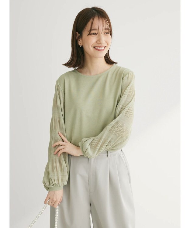 Green Parks マジョリカスリーブカットプルオーバー Mint