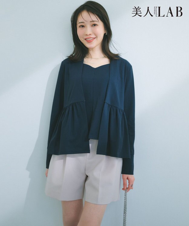 組曲 S 【美人LABコラボ】ビューティーファンクションジャージー ハートラインアンサンブル ネイビー系