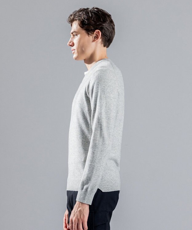 JOSEPH HOMME ピュアカシミヤ　Vネックニット ライトグレー系