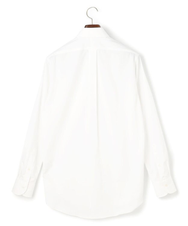 J.PRESS MEN 【PREMIUM PLEATS / 形態安定】ピンオックス ドレスシャツ / ワイド ホワイト系