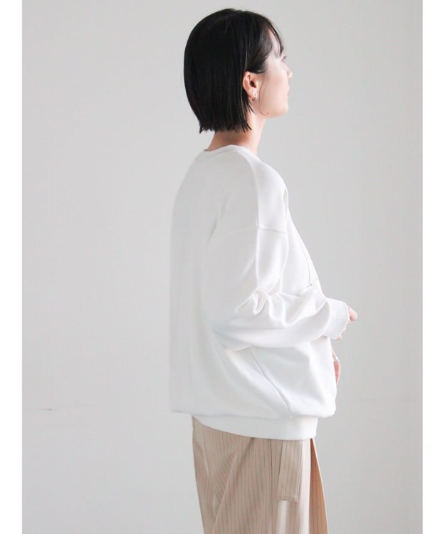 Te chichi 裏毛ロゴプリントスウェット オフホワイト