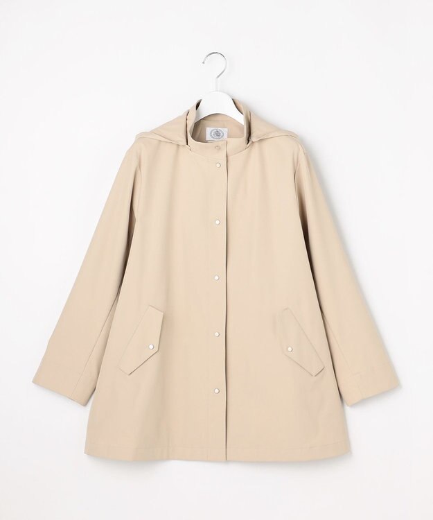J.PRESS LADIES L 【2way】ドライツイルストレッチ フーデット アウター ベージュ系