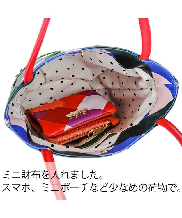 tsumori chisato CARRY くもネコチェック ハンドバッグ ミニバッグ グリーン