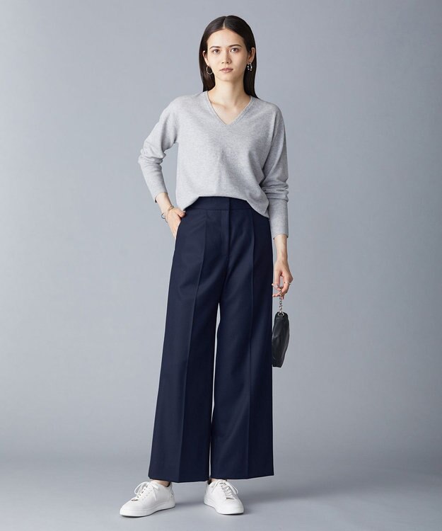 ICB 【人気のため新色追加・WEB限定カラーあり】ソフトウールハイゲージ Vネックニット トップグレー系