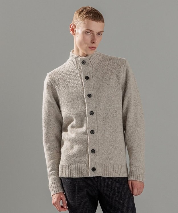 JOSEPH HOMME ツイストメランジ　ニットカーディガン アイボリー系