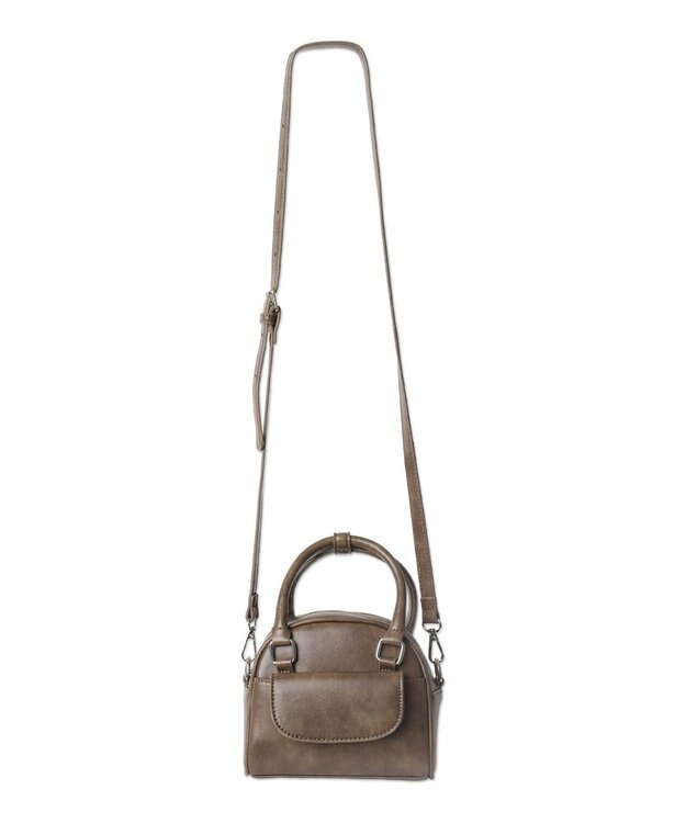 WEGO ミニボストンショルダー ブラウン