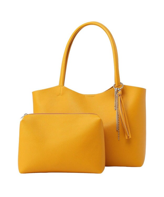 earth music&ecology 【軽量】チャーム付きトートバッグ Yellow