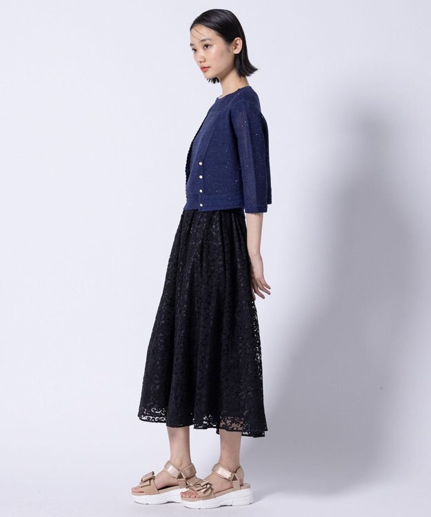 TOCCA 【洗える・消臭】LACE A LA CARTE スカート ブラック系