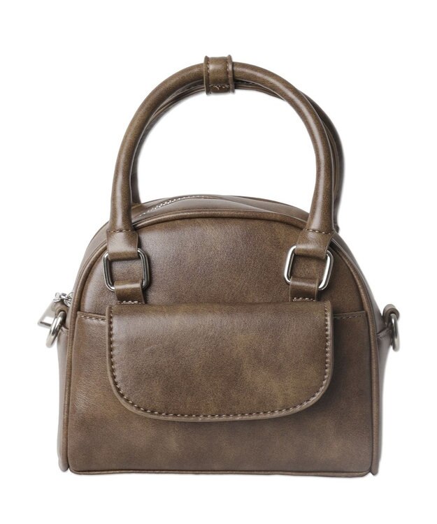 WEGO ミニボストンショルダー ブラウン