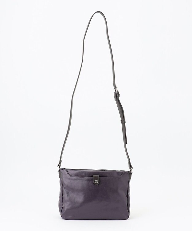 LA BAGAGERIE コーティングキャンバス ミニショルダーバッグ パープル