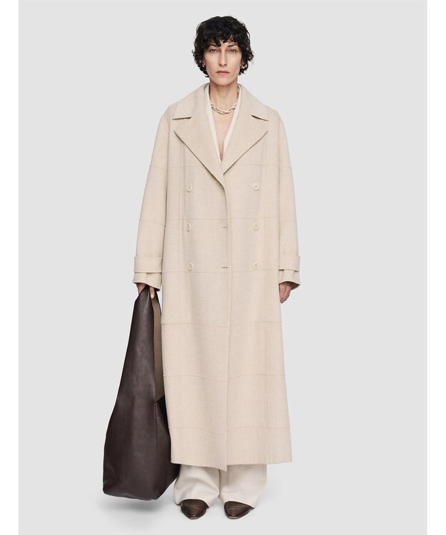 美品✨MACKINTOSH ダブルフェイス ロングコート チェック柄 ホワイト