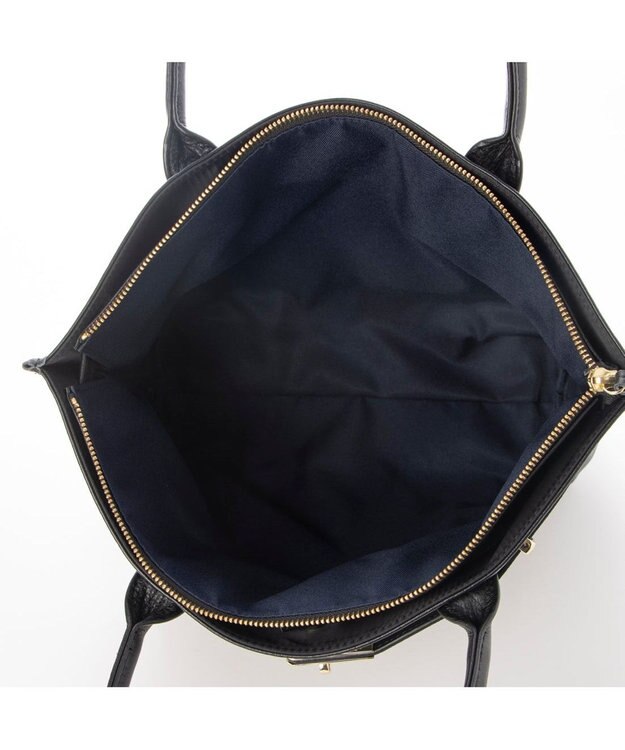 UNBILLION 【テレビ ドラマ着用アイテム】ペルケ perche / ナイロン牛革ヒネリ金具トートバッグ ブラック