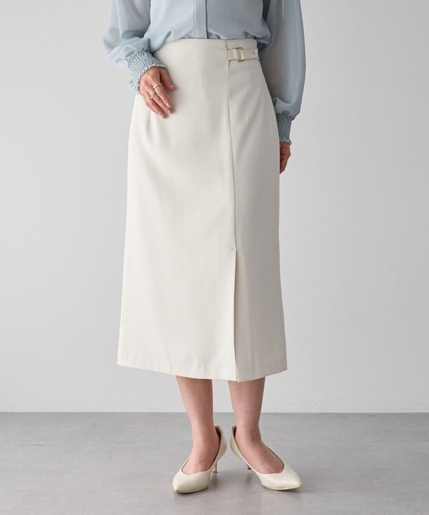 YECCA VECCA サイドベルトナロースカート Ivory