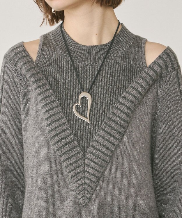 GRACE CONTINENTAL ハートチャンキーネックレス シルバー