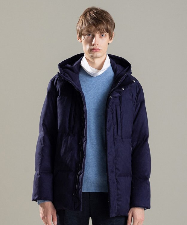 JOSEPH HOMME コマスウェード　ダウンコート ネイビー系