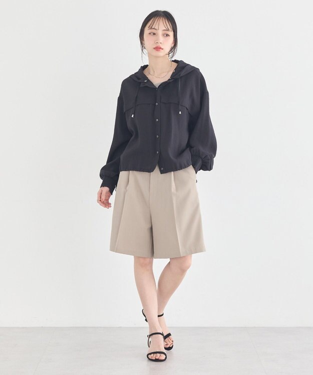 earth music&ecology 【予約】シアーシャツブルゾン ブラック