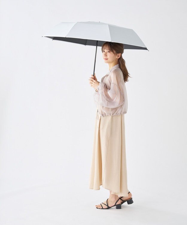 MOONBAT 【世界初の放射冷却素材】REIKYAKUパラソル ラディクール 折りたたみ傘 60㎝ 晴雨兼用 日傘 遮光100％ UV100％ 遮熱 ホワイト