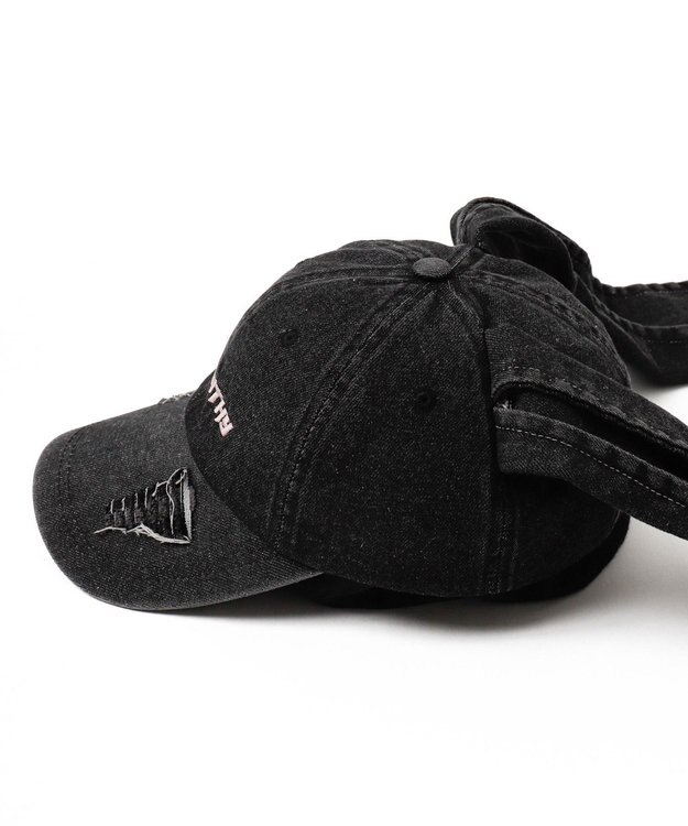 WEGO うさ耳デニムキャップ ブラックその他