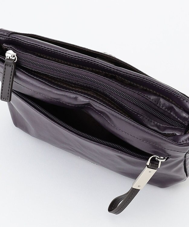 LA BAGAGERIE コーティングキャンバス ミニショルダーバッグ パープル