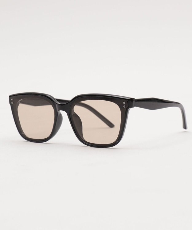 WEGO 【ユニセックス着用ITEM】フラットカラーレンズウェリントン ブラウン