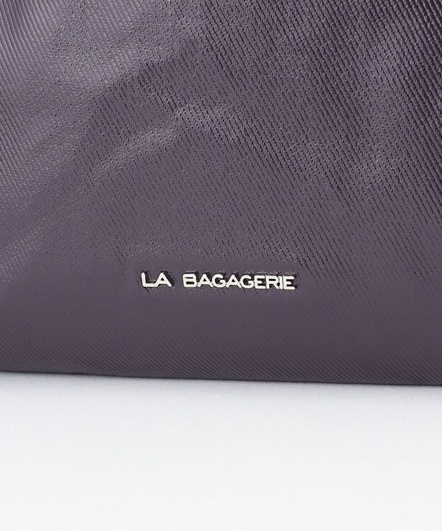 LA BAGAGERIE コーティングキャンバス ミニショルダーバッグ パープル