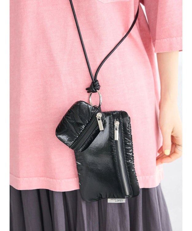 CRAFT STANDARD BOUTIQUE ２連スマホマルチショルダーポーチ Black
