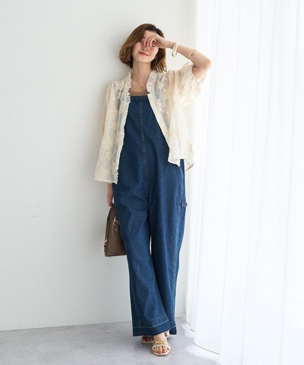 YECCA VECCA 綿麻デニムサロペット Indigo