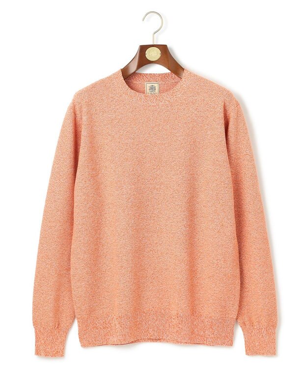 J.PRESS MEN ギマコットンクルーニット オレンジ系