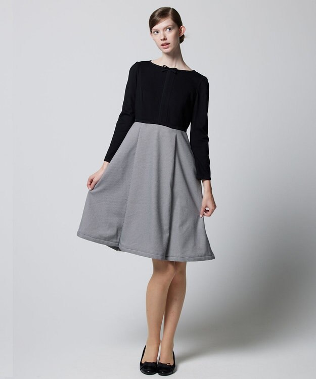 TOCCA 【WEB限定カラー有り＆消臭＆洗える！】LUCE 長袖ドレス [WEB限定]千鳥柄系