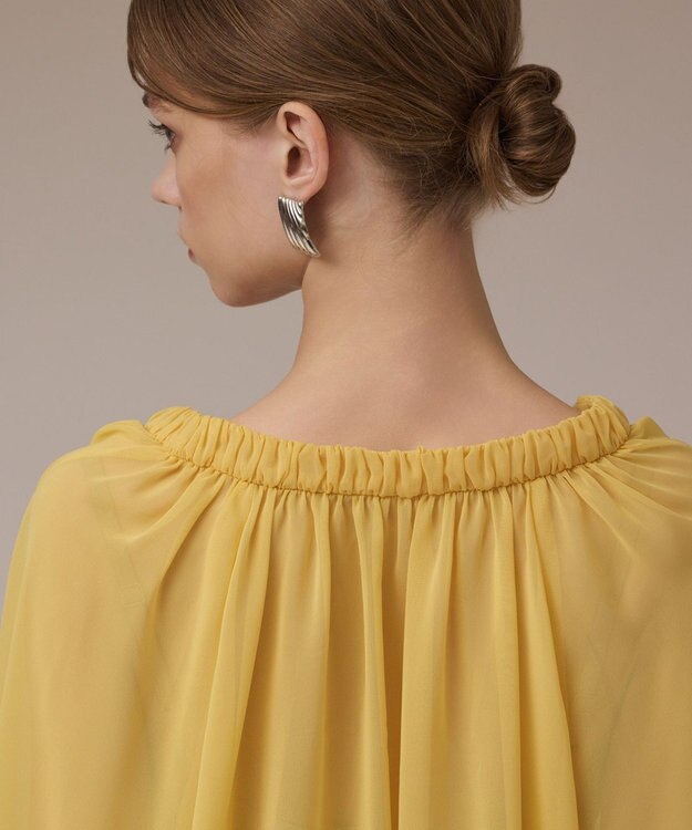 GRACE CONTINENTAL ボリュームカフタントップ イエロー