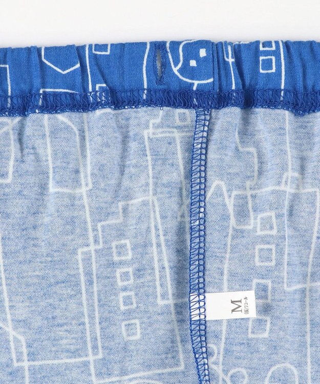 ワコール／睡眠科学 パジャマ 5分袖 半袖 8分丈 綿100%(本体) 天竺素材 メンズ YGT153 睡眠科学／ワコール ブルー