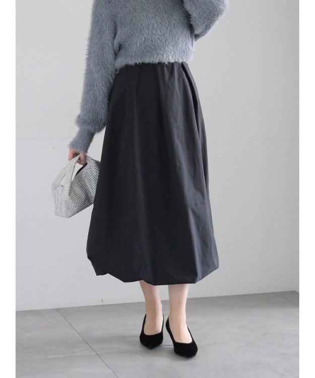 Te chichi ピーチタフタバルーンスカート ブラック