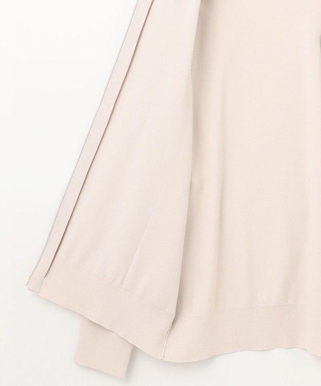 J.PRESS LADIES 【洗える】ニット ブルゾン ベージュ系