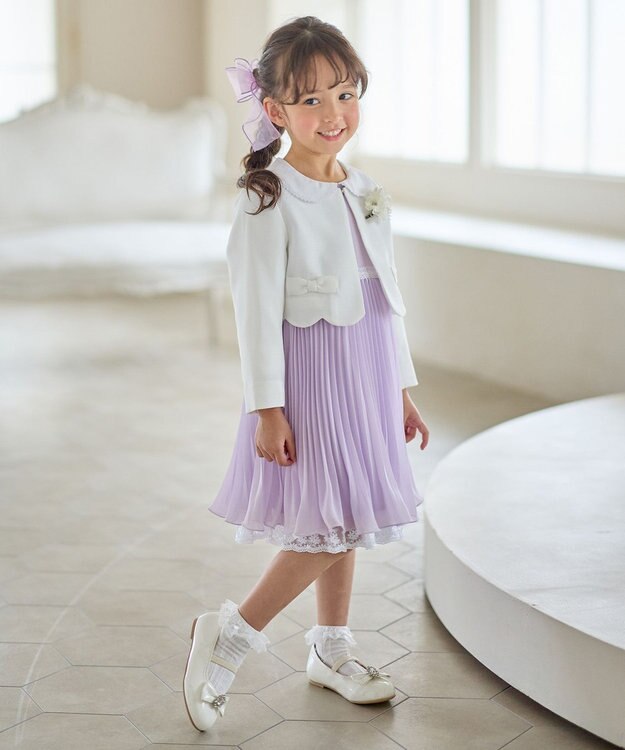 ANY KIDS オーガンジーリボンヘアポニー ラベンダー