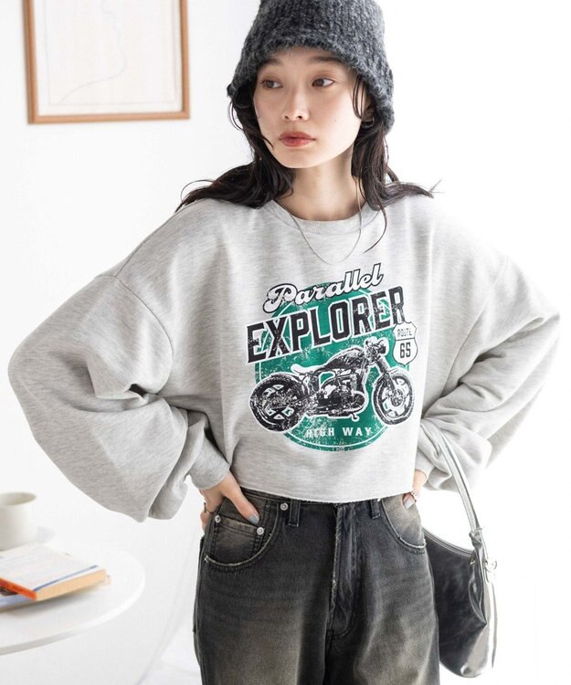 WEGO ヴィンテージライクショートスウェット 柄4