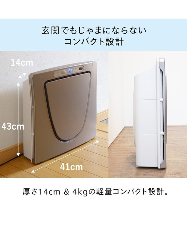 YAMATO テーブル＆キッチン 【TWINBIRD】HEPAフィルター空気清浄機  メタリックベージュ  AC-5943VO ベージュ